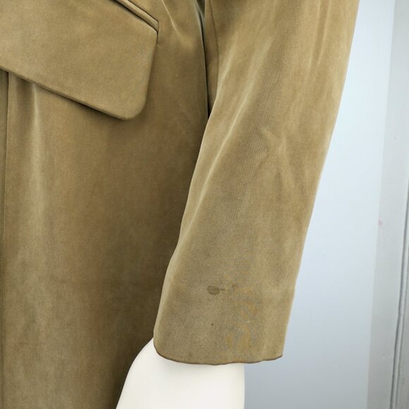 MASSIMO DUTTI Blazer Dress / Trench Coat Tan Kaki Double-Breasted Belted‎ Fall 6 - Picture 14 of 16